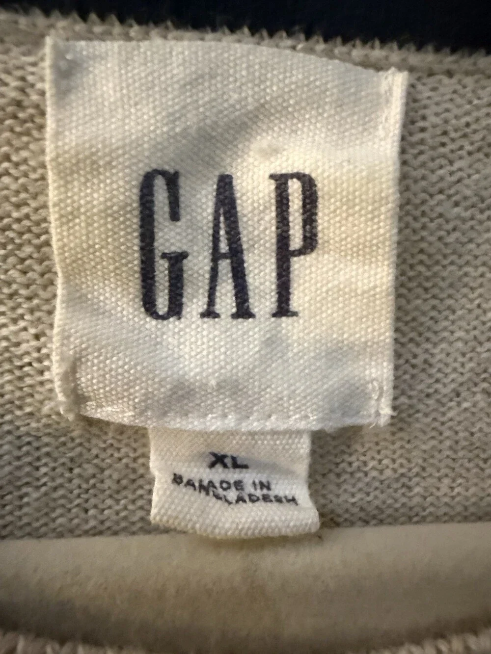 GAP Men's Beige Crew Neck Pullover Sweater Long Sleeve XL
